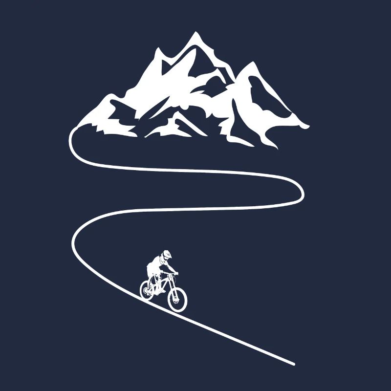 Mountainbiker Cycling Downhill