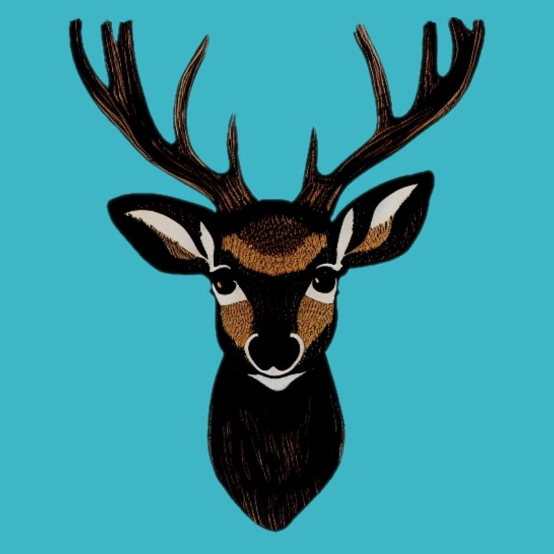 Hirschkopf im Herbst Hirsch Geweih Bock Reh Kitz