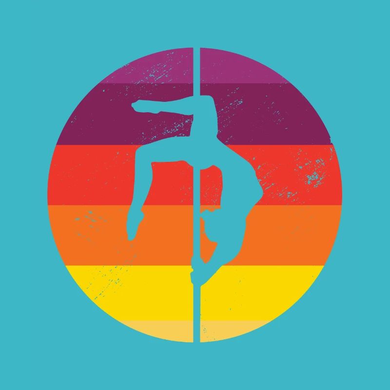 Retro Graphic Gymnast Gymnastics Acrobat Acrobatic