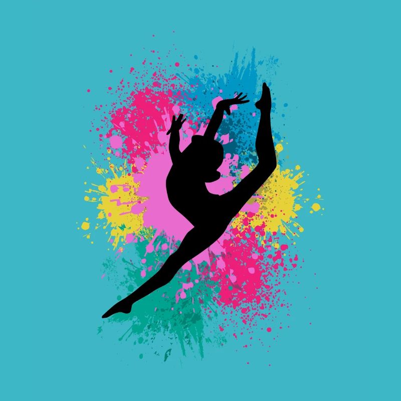 Retro Graphic Gymnast Gymnastics Acrobat Acrobatic