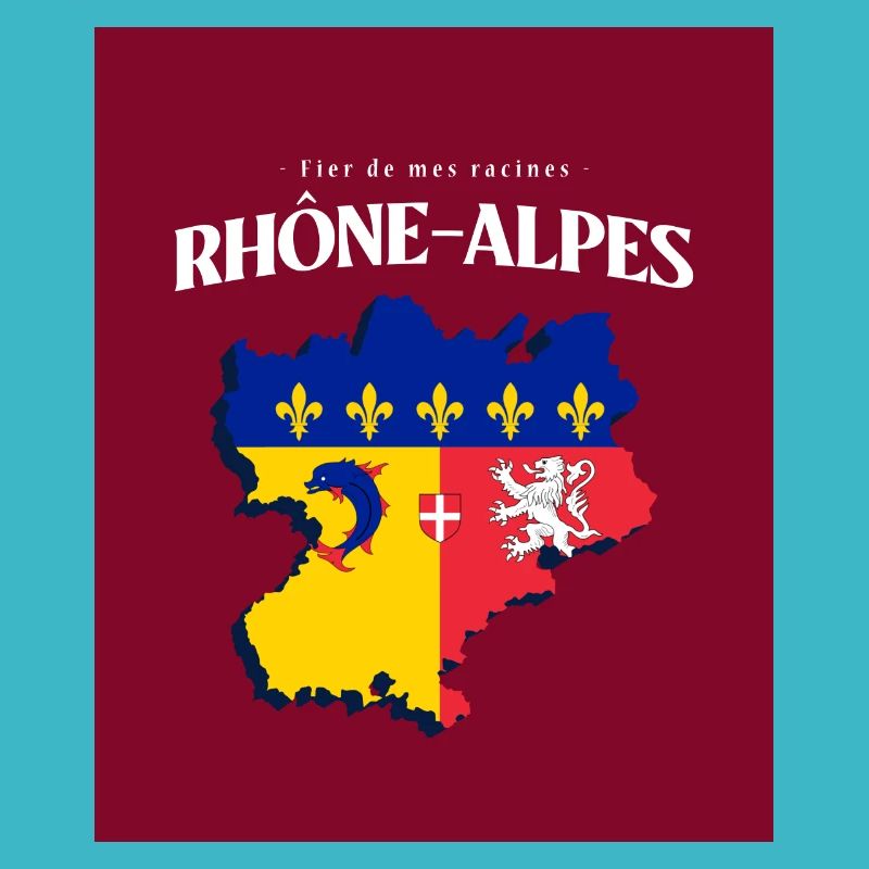 Fier de mes Racines Rhône-Alpes Rouge