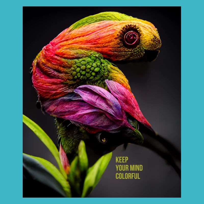 Colorful parrot for all sharp minds