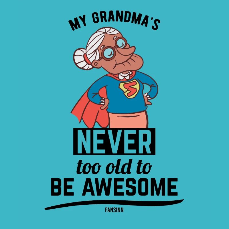 coole Oma Mutter Großmutter Held