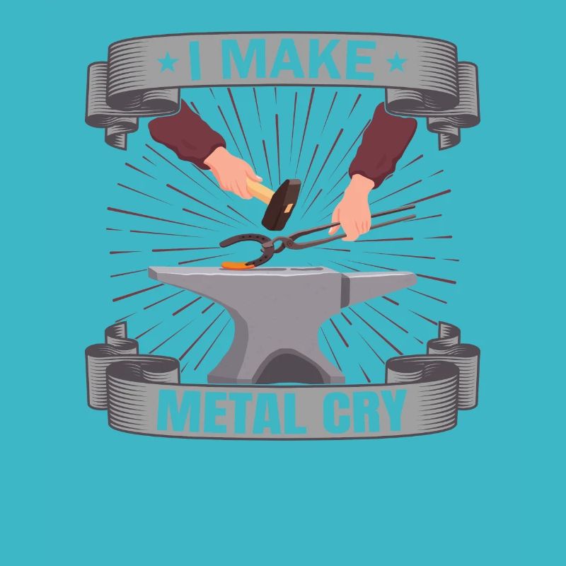 Blacksmithing I Make Metal Cry Forging Gift Idea