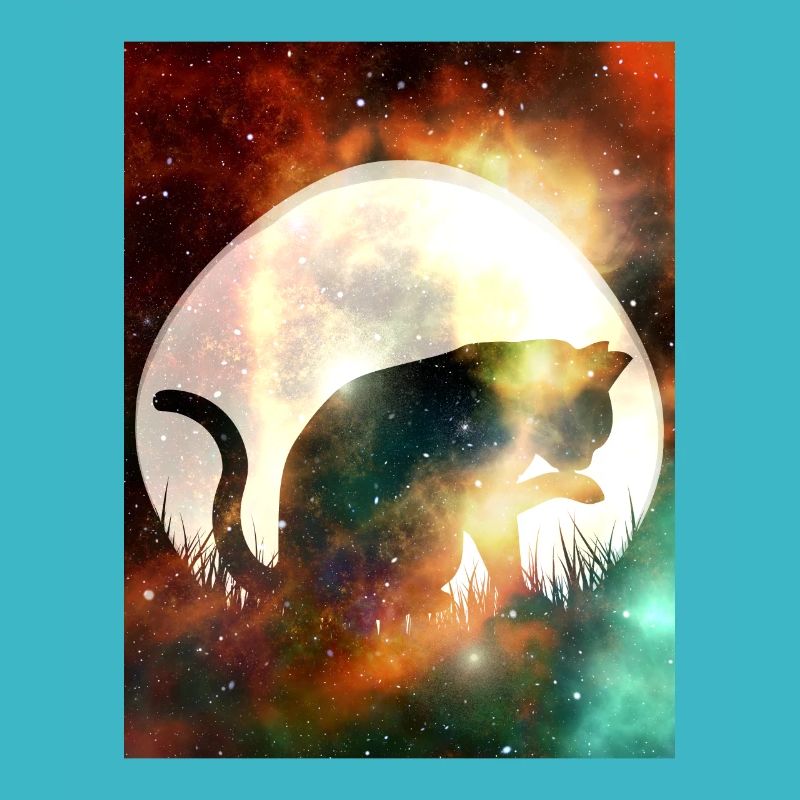 Étoiles et planètes chat de l’espace