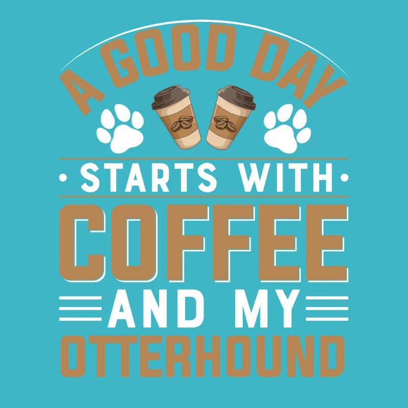 Otterhund Kaffee Trinken Hunderasse Pfote Koffein