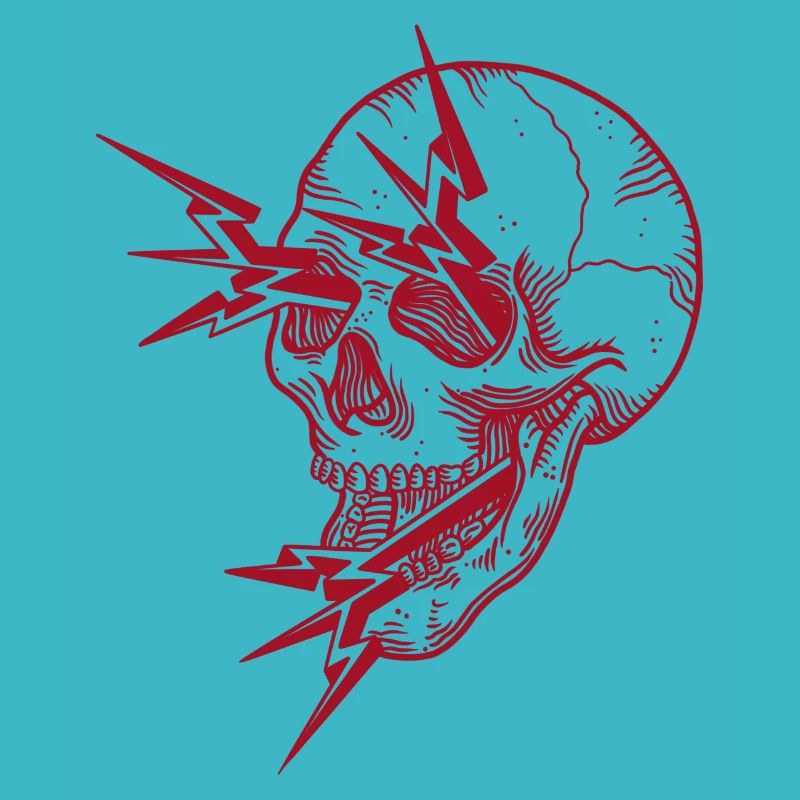 Skull flash red