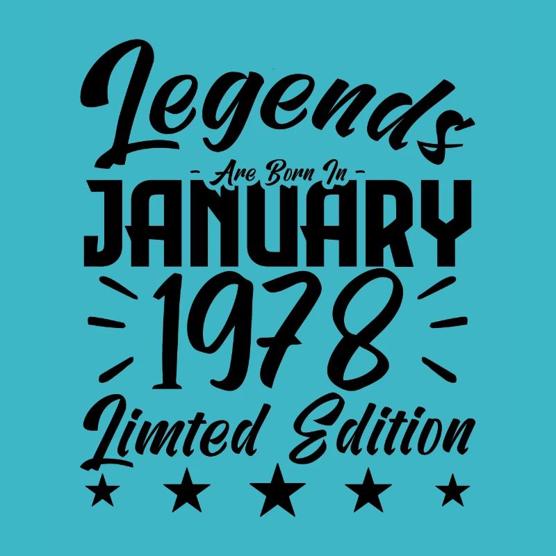 Geboren im Januar 1978. Geburtstagsgeschenk.