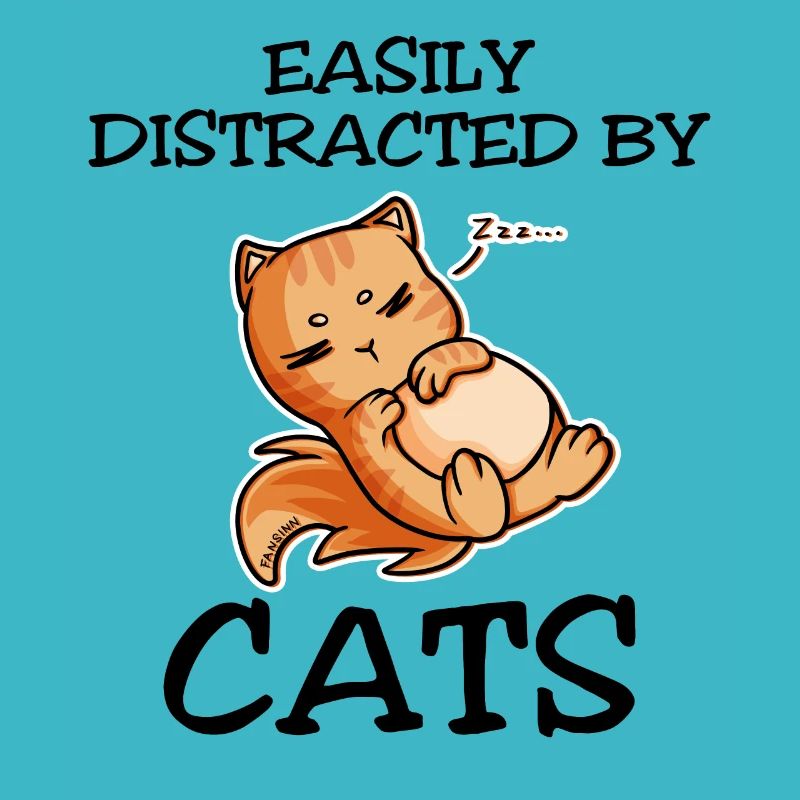 Facilement distrait par les chats
