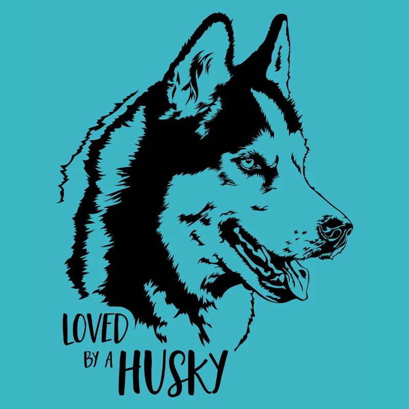 Loved by a Husky Hundespruch Wilsigns