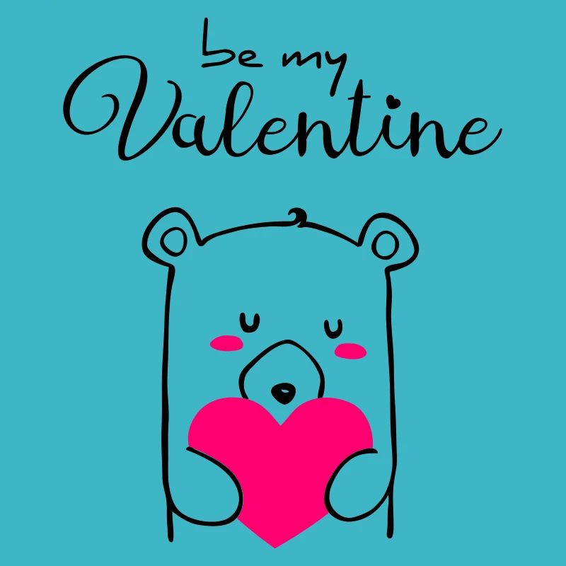Mignon ours avec cœur sois mon Valentin