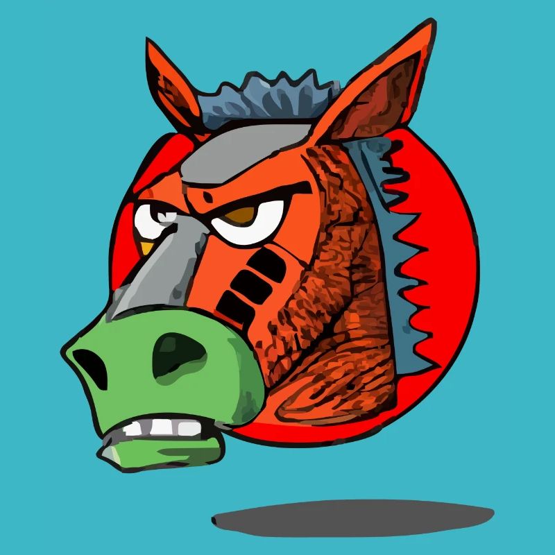 Axo the grumpy horse