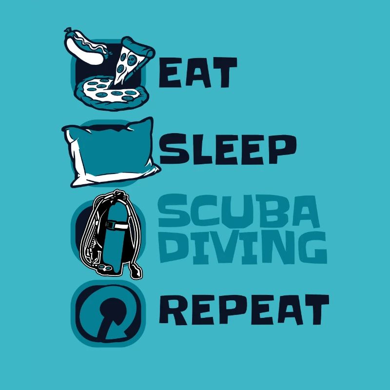 Eat Sleep Diving Repeat Diver Mask