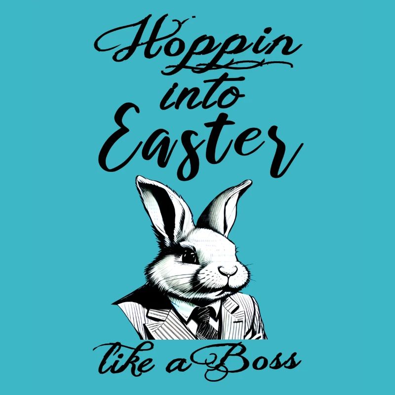 stylish Easter bunny with suit and tie