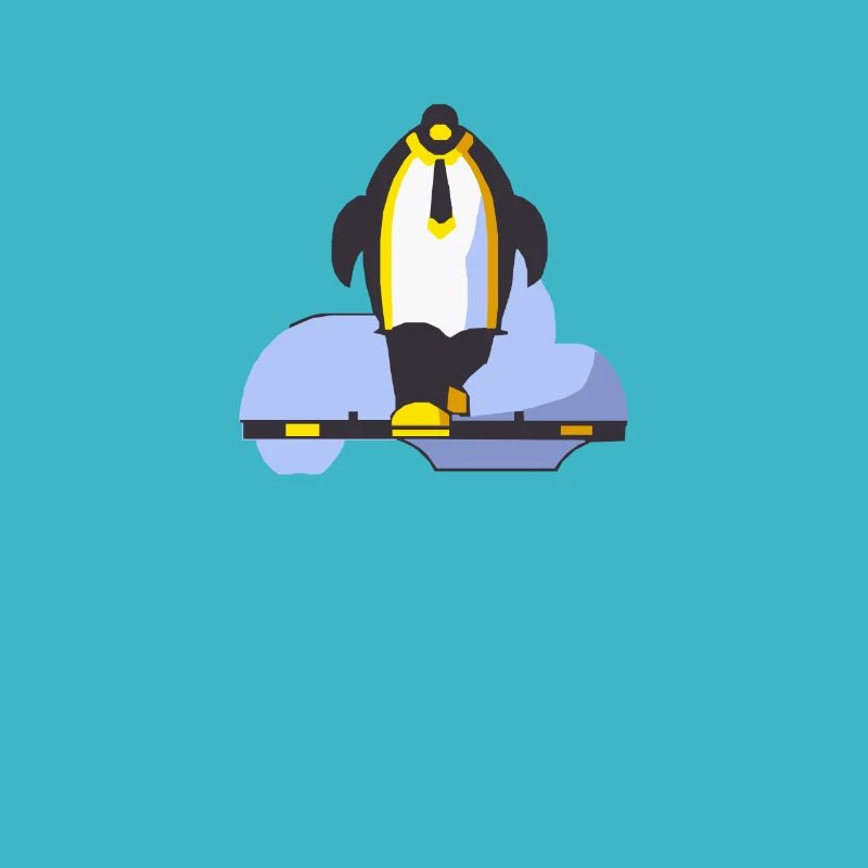 Pingouin courant avec cravate