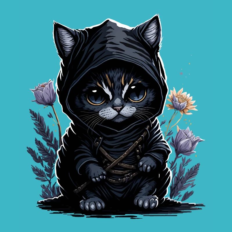 Fühle dich episch mit der Ninja-Katze