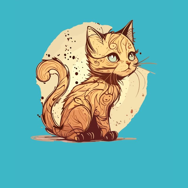 Cat in comic style