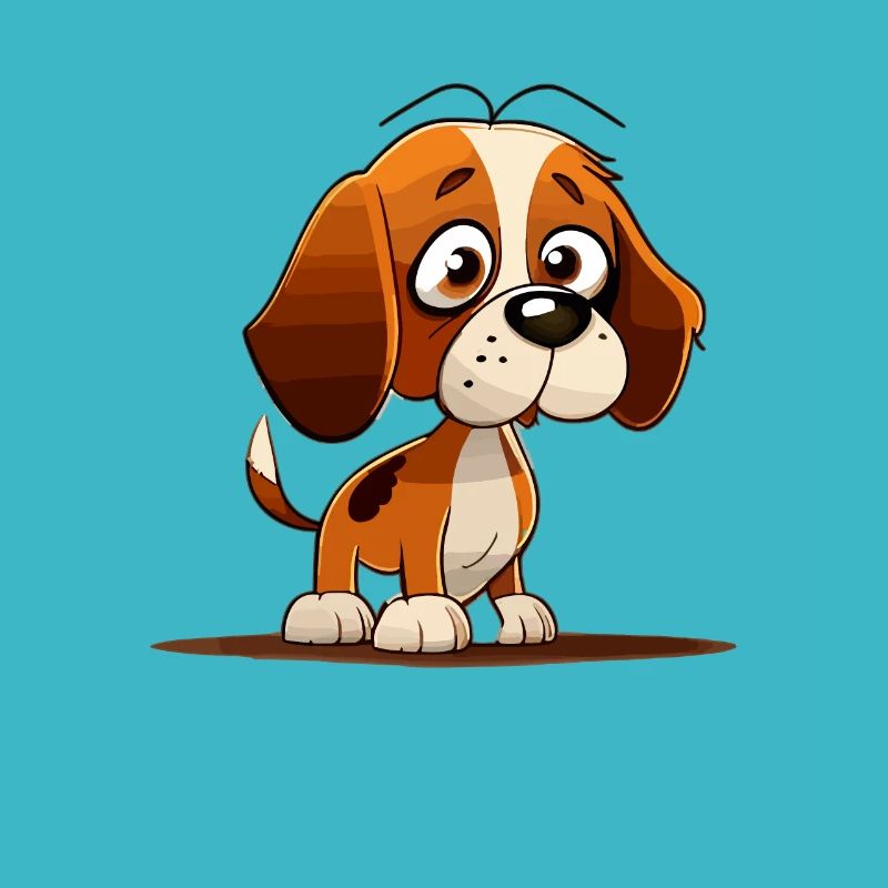 Chien dans le style comique