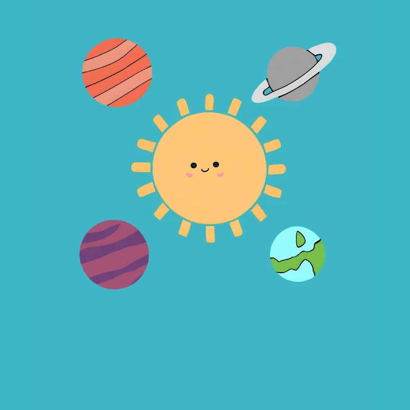 Soleil, Système solaire, Terre, Jupiter, Saturne, Mars, Vénus