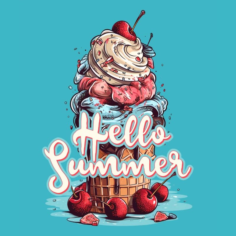 Hello Summer Eis Eiscreme Eisdiele