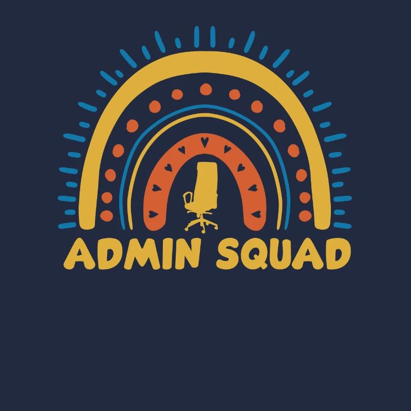 Admin Squad Boho Rainbow Outfit Administrativ