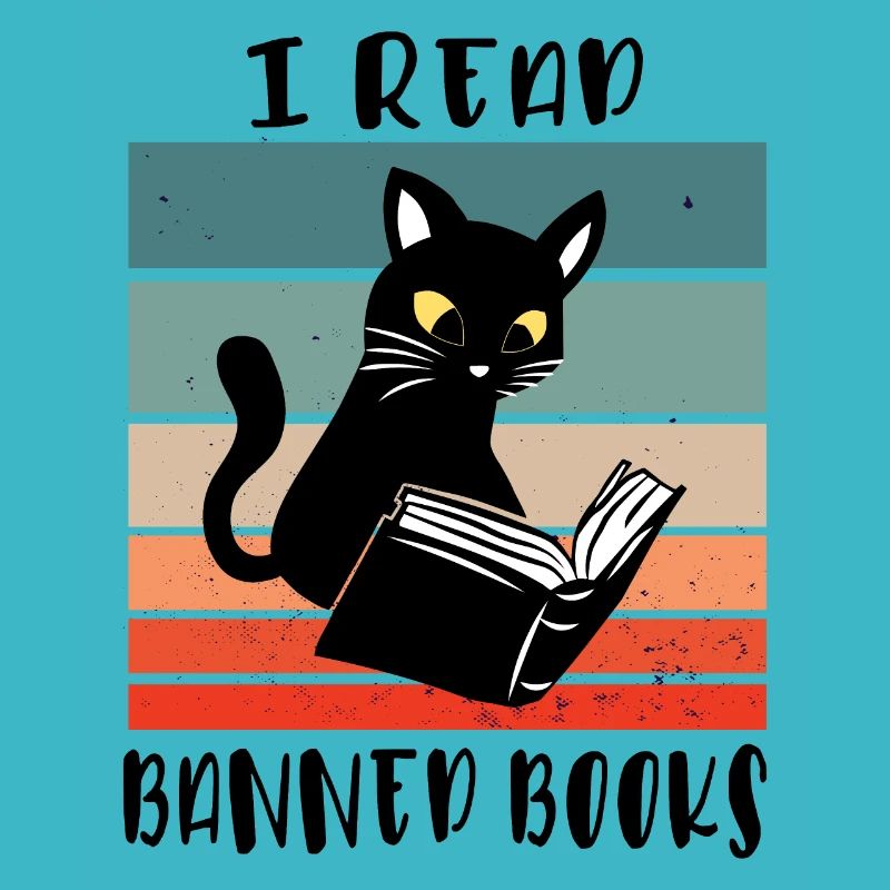 Ich lese verbotene Bücher Katze