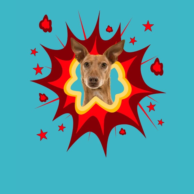 Conception de chien comique - Pow - Podenco