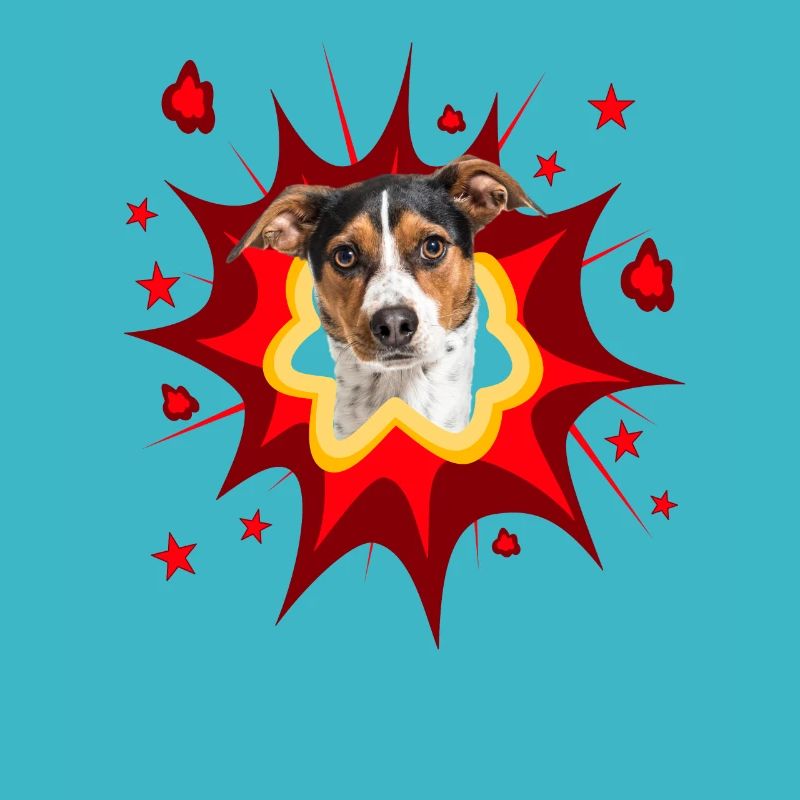 Conception de chien comique - Pow - Ratonero