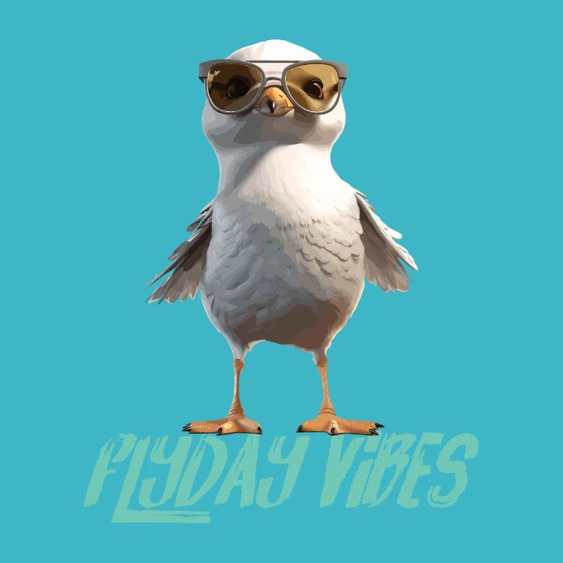 Möwe Flyday Vibes Cool Süß Sommer Urlaub
