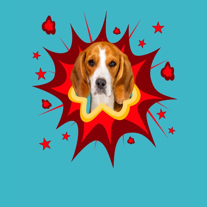 Comic Hund Design - Pow - Beagle