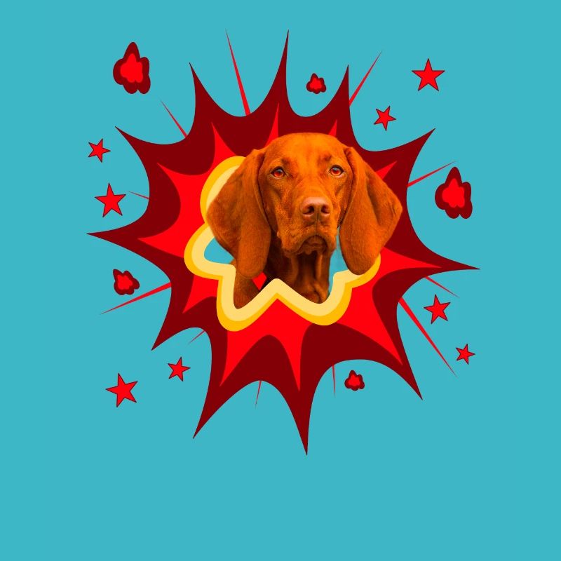 Conception de chien comique - Pow - Vizsla