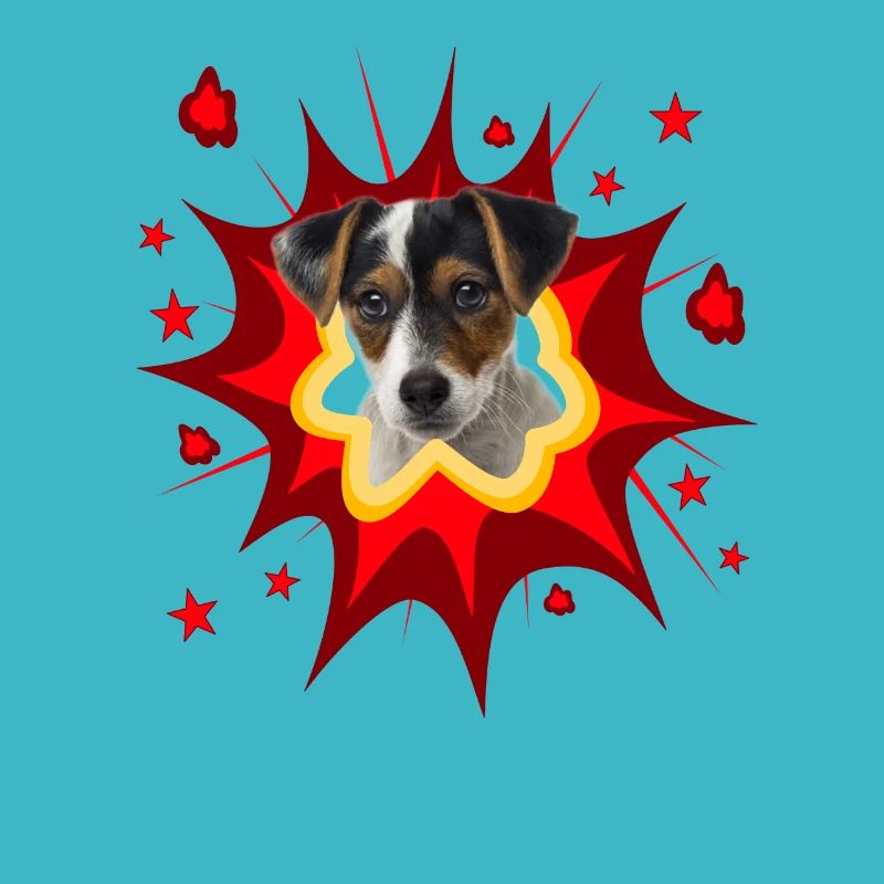 Conception de chien comique - Pow - Parson Russel Terrier