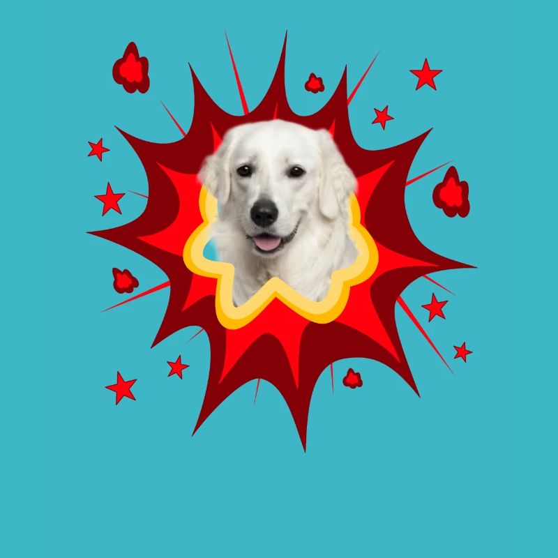 Conception de chien comique - Pow - Kuvasz