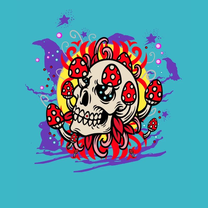 Artful skull