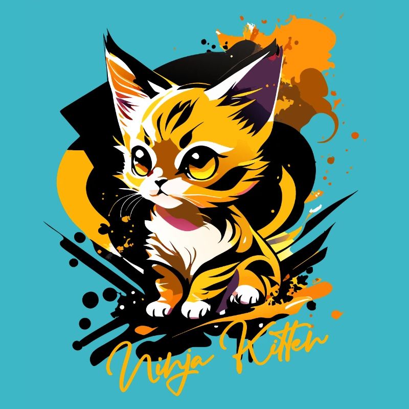 Kätzchen, ninja kitten