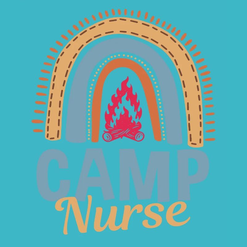 Cute camp nurse rainbow