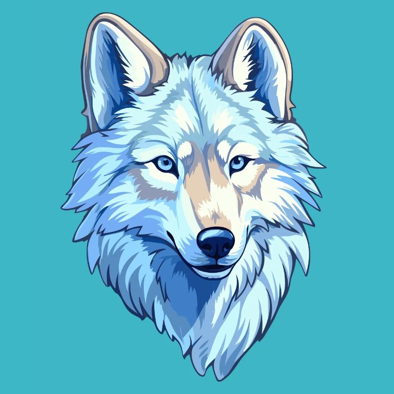 Wolf Kostüm blauer Wolfskopf Werwolf und
