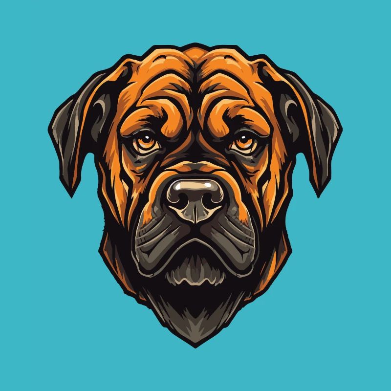 Tête de chien Mastiff