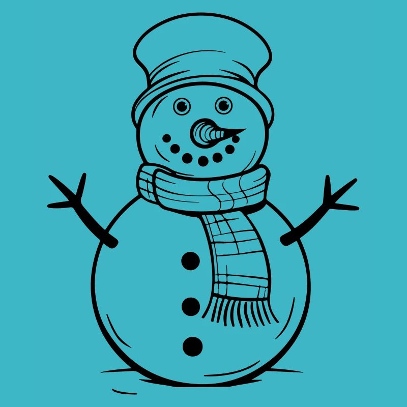 Schneemann Winter Comic