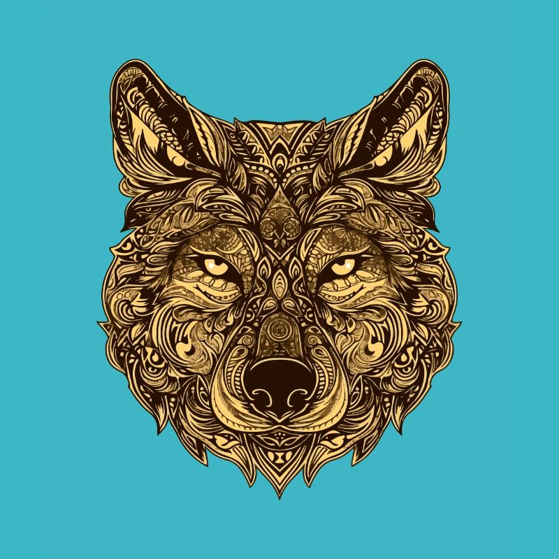 Wolf Kopf Tier
