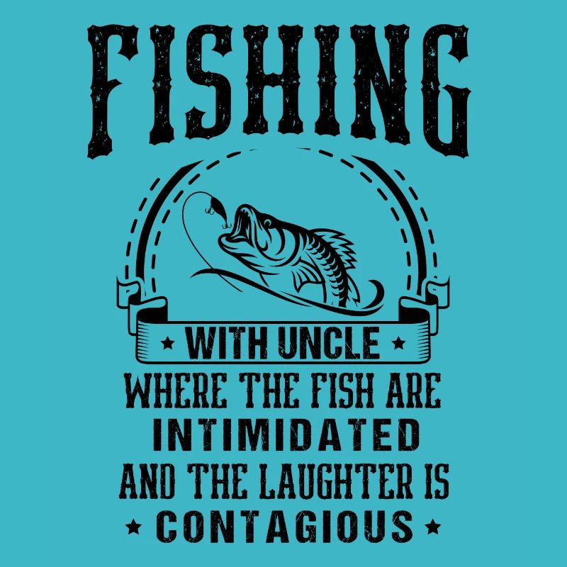 Pêche Oncle Pêcheur Oncles Drôle Poisson Parfait