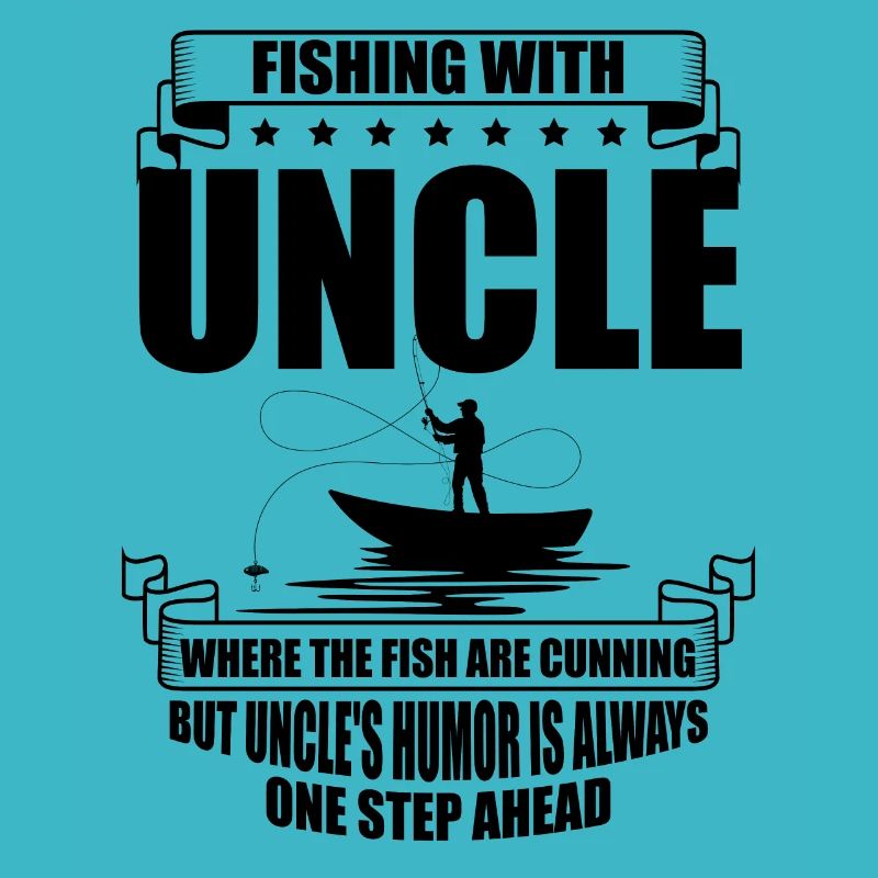 Pêche Oncle Pêcheur Oncles Drôle Poisson Parfait