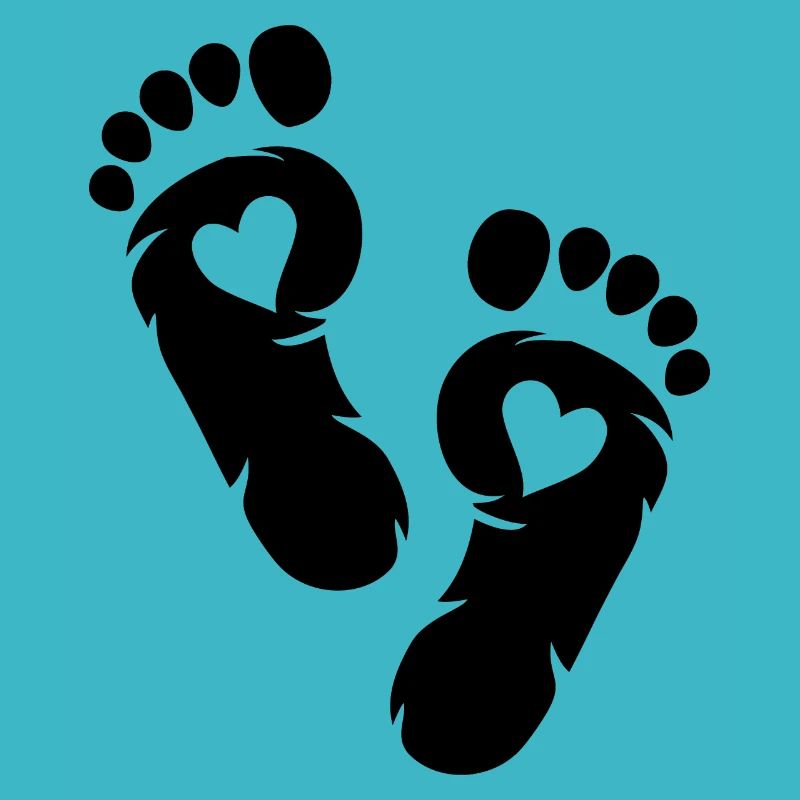 Belle empreinte de pied de bébé