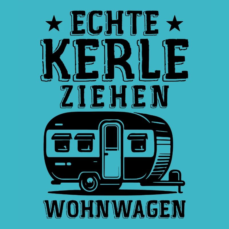 Echte kerle ziehen wohnwagen