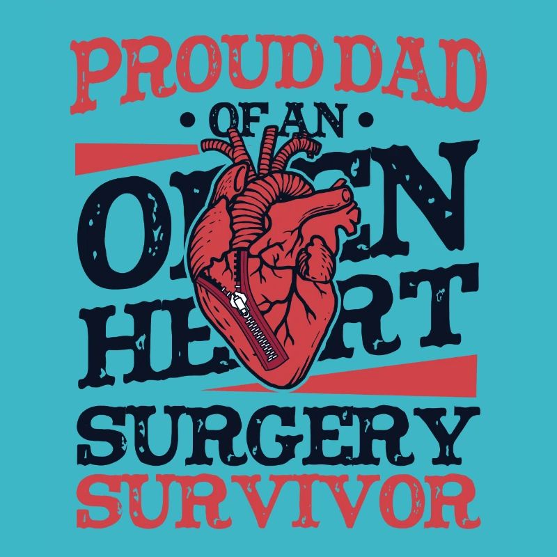Stolzer Vater des Überlebenden der Herzoperation Open Heart