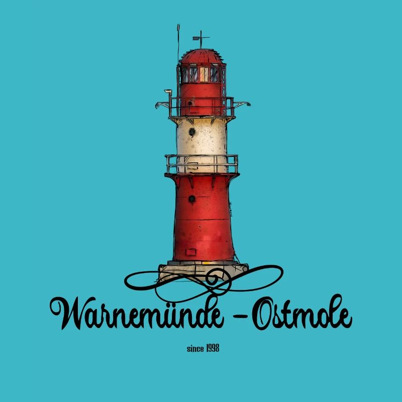 Warnemünde Ostmole Leuchtturm DD