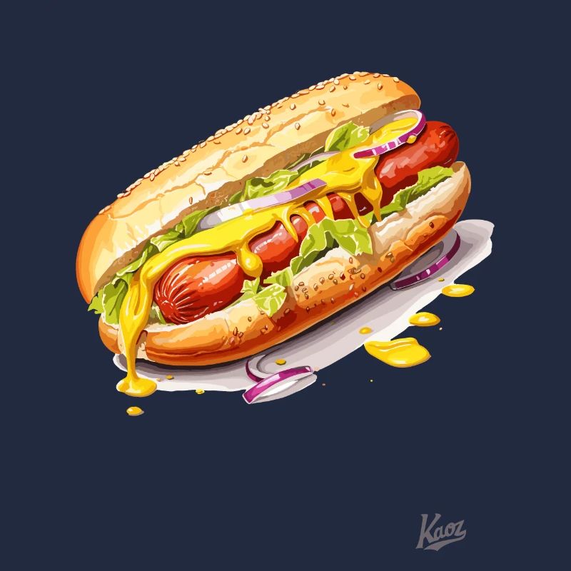 Senf und eine Wurst im Brötchen: Heißer Hund