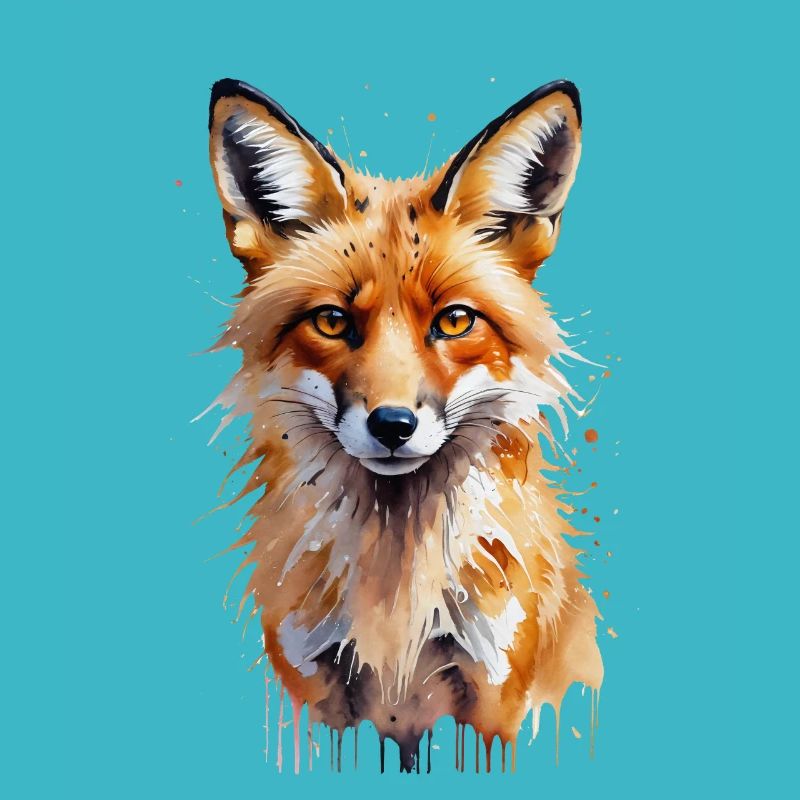 Playful Fox Watercolor