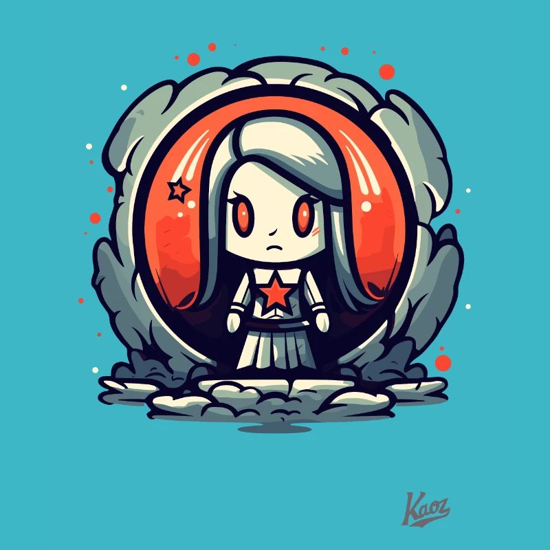 Fille de dessin animé mignonne et cool : Plus que mignonne