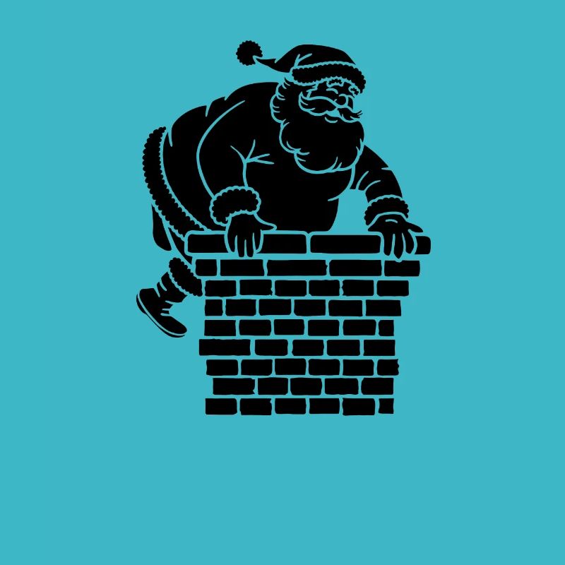 Weihnachtsmann Silhouette Minimalistisch